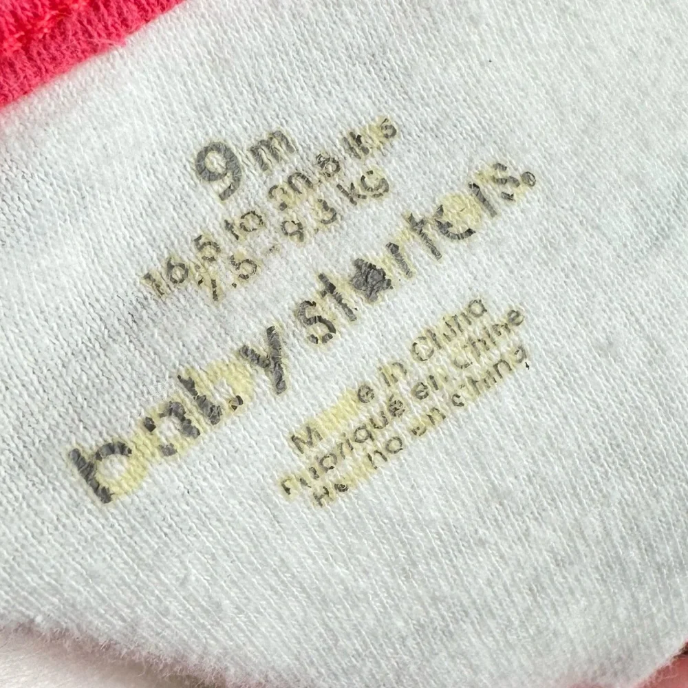 Baby Starters Baby Girl's Footie Pajamas with Frills & Bows 9M